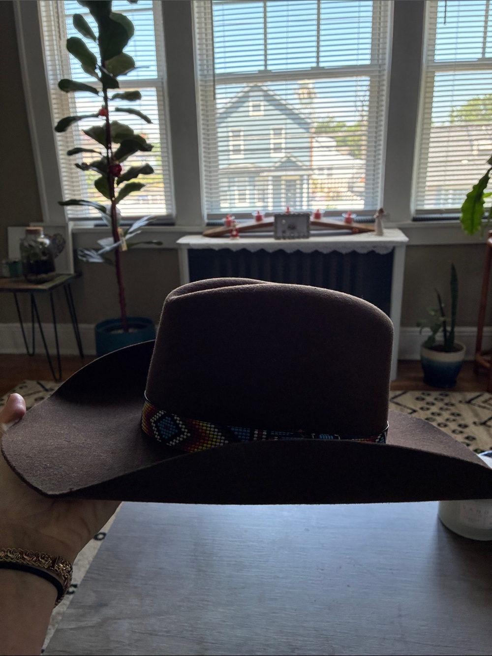 Brown wool Western Hat
